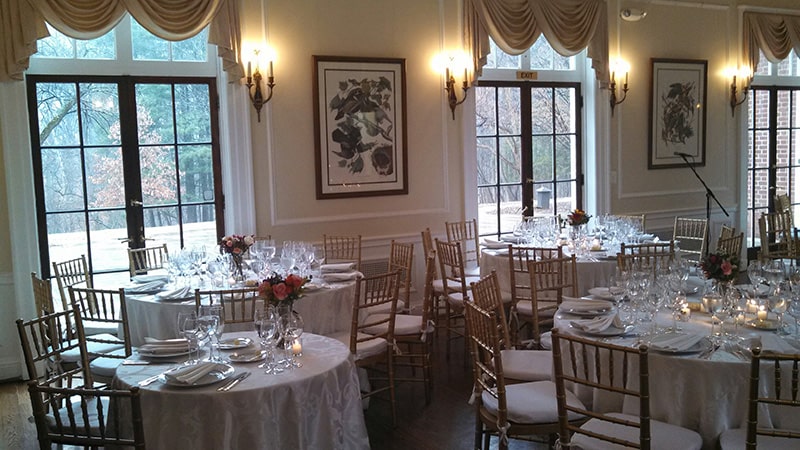 View of the dining area inside the Woodend Mansion